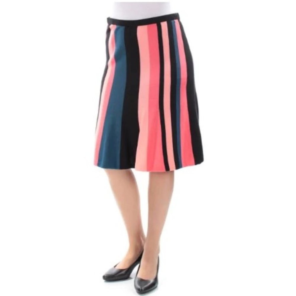 Vince Camuto ~ Flared striped sweater skirt